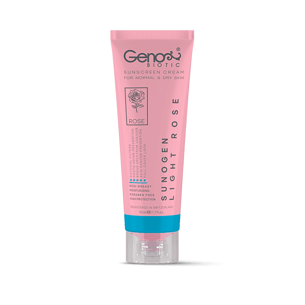 کرم ضد آفتاب رنگی سانوژن SPF50 مناسب پوست خشک و معمولی (رز روشن)
