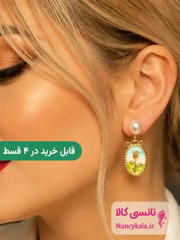 گوشواره زنانه میناکاری مدل ۴ — تصویر ۲
