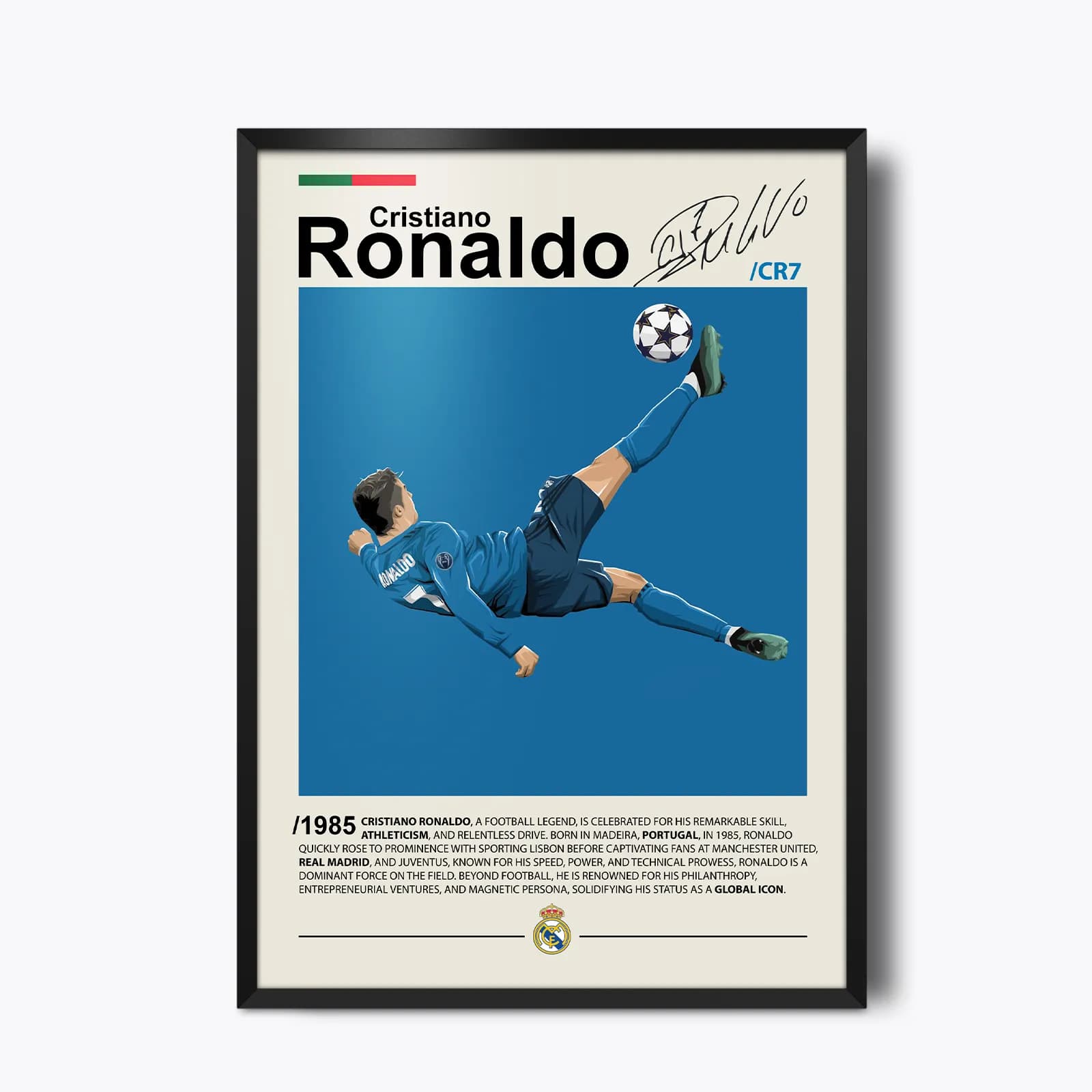تابلو بایو فریم Cristiano Ronaldo(کریستیانو رونالدو)
