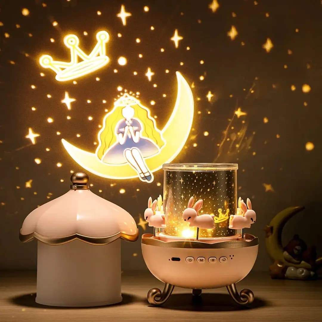 چراغ خواب کاروسل موزیکال طرح چرخ و فلک — تصویر ۶