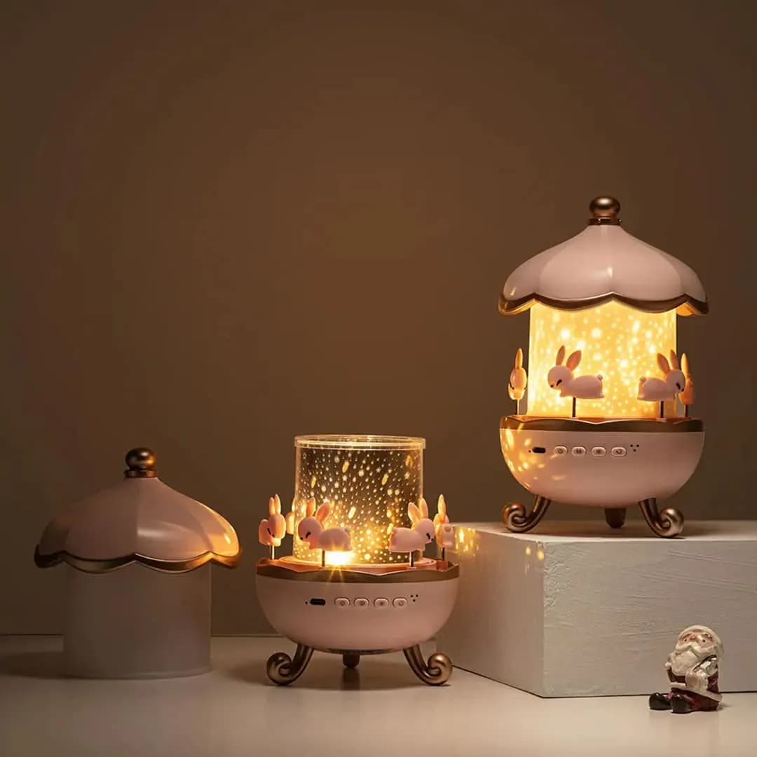 چراغ خواب کاروسل موزیکال طرح چرخ و فلک — تصویر ۸