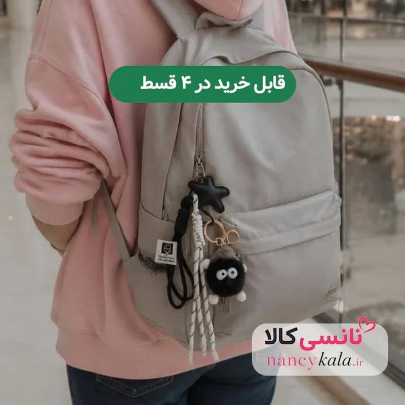 آویز کیف چارم بگ میکروب مشکی — تصویر ۳