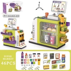 ست سوپرمارکت اسباب‌ بازی کودک مدل Super Market با صندوق و اسکنر — تصویر ۷