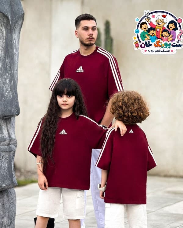 تیشرت ست خانوادگی رگلان بگ استایل Adidas CFCS — تصویر ۳