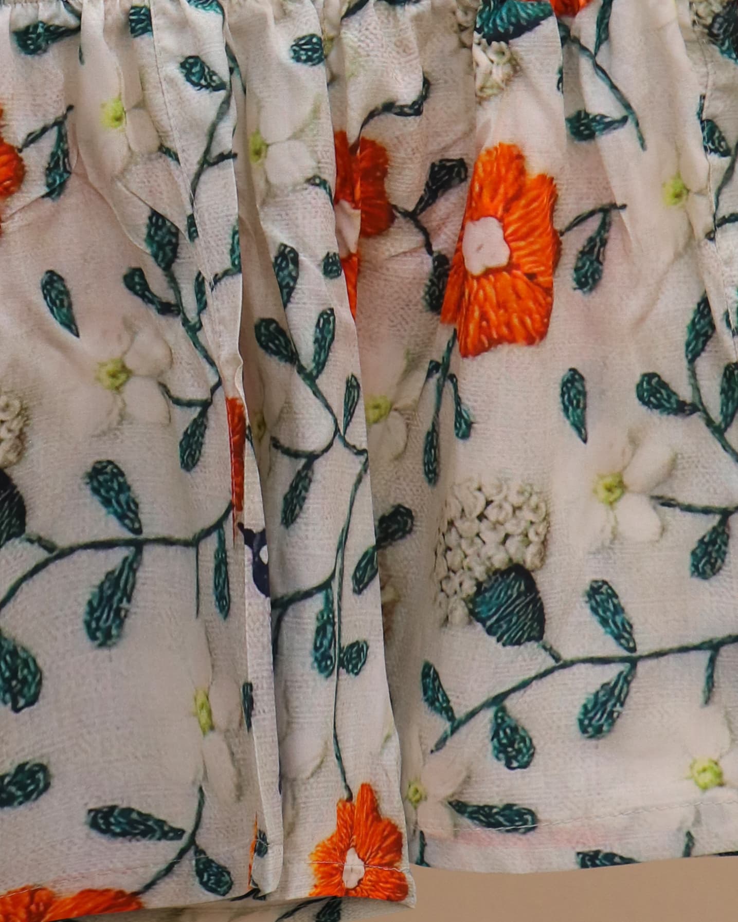 شلوارک ست مادر دختری سه بعدی گل کاموایی CFCS — تصویر ۹