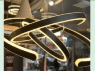 لوستر آویز سه حلقه ۳۰_۵۰_۷۰ بدنه الومینیوم سنگین ۴ حالته ریموت دار با ضمانت