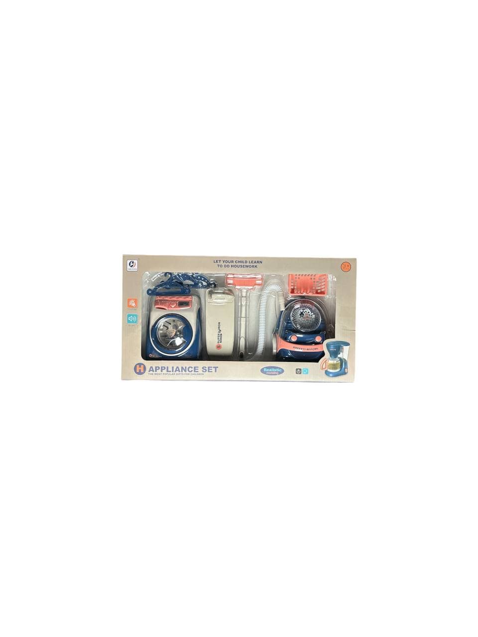 لباس شویی و جارو برقی باطری خور مدل appliance set کد yh189-3c