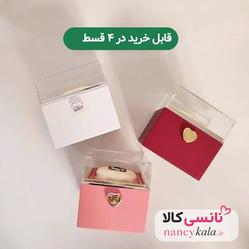 جعبه جواهرات چرخشی سورپرایزی طرح خرس عاشق سفید