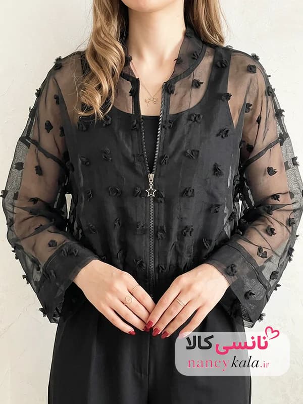 بامبر شیشه ای مشکی زنانه ترند فری سایز 36 تا 44