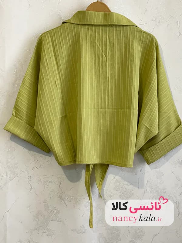 شومیز آیوا زنانه سبز زیتونی فری سایز 36 تا 46 — تصویر ۸