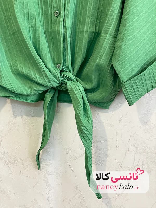 شومیز آیوا زنانه سبز نعنایی فری سایز 36 تا 46 — تصویر ۶