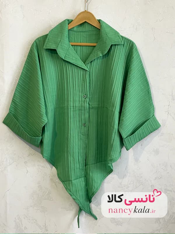 شومیز آیوا زنانه سبز نعنایی فری سایز 36 تا 46 — تصویر ۷