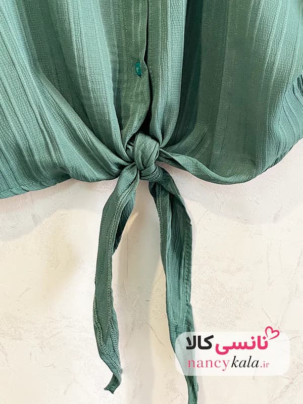 شومیز آیوا زنانه سبز کله غازی فری سایز 36 تا 46 — تصویر ۳