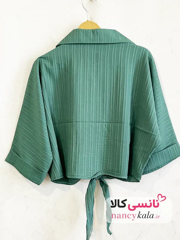 شومیز آیوا زنانه سبز کله غازی فری سایز 36 تا 46 — تصویر ۴