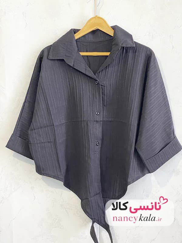 شومیز آیوا زنانه مشکی فری سایز 36 تا 46 — تصویر ۳