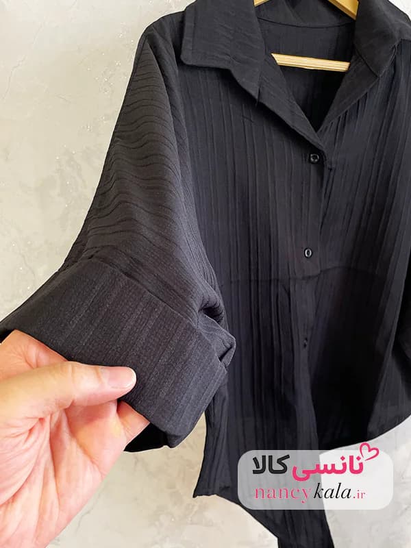 شومیز آیوا زنانه مشکی فری سایز 36 تا 46 — تصویر ۲