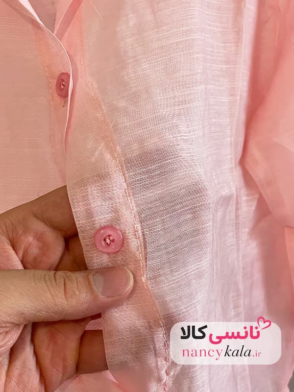 شومیز گره ای زنانه شیشه ای گُل بهی فری سایز 36 تا 46 — تصویر ۹