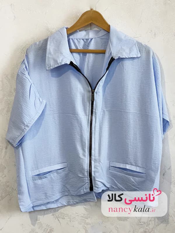 وست زنانه ترند آبی جیب فیلتو فری سایز 36 تا 48 — تصویر ۲