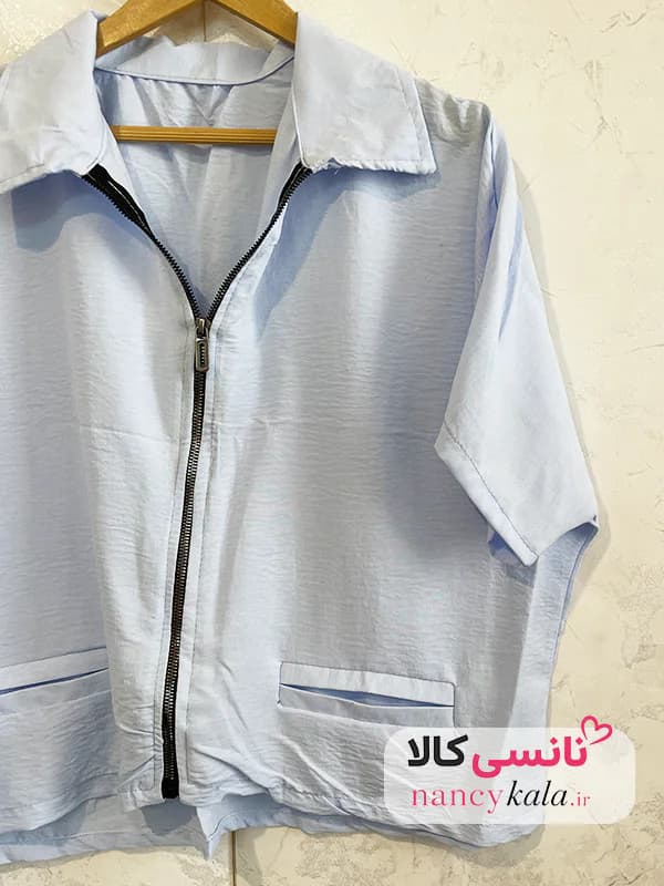 وست زنانه ترند آبی جیب فیلتو فری سایز 36 تا 48 — تصویر ۶