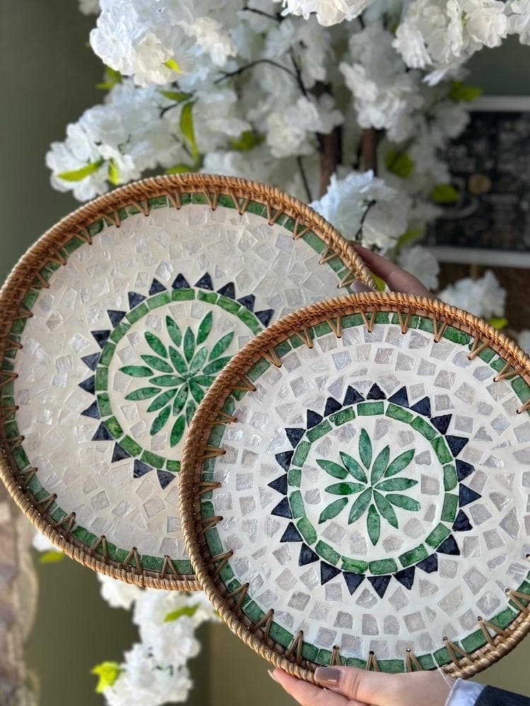 سینی راتان صدفی وارداتی