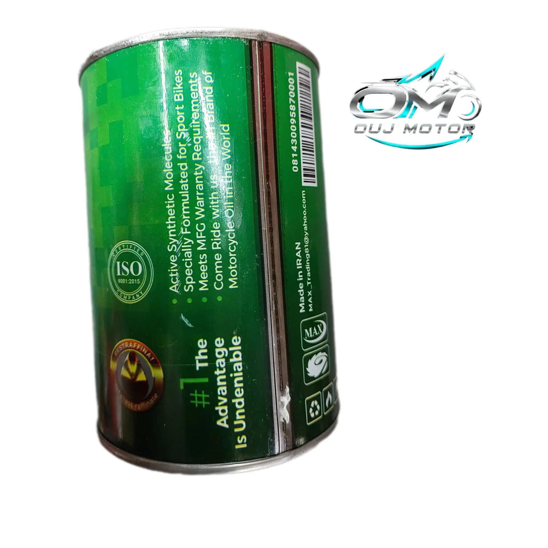 روغن موتورسیکلت مکث (MAX) حجم ۱ لیتر قوطی فلزی — تصویر ۳