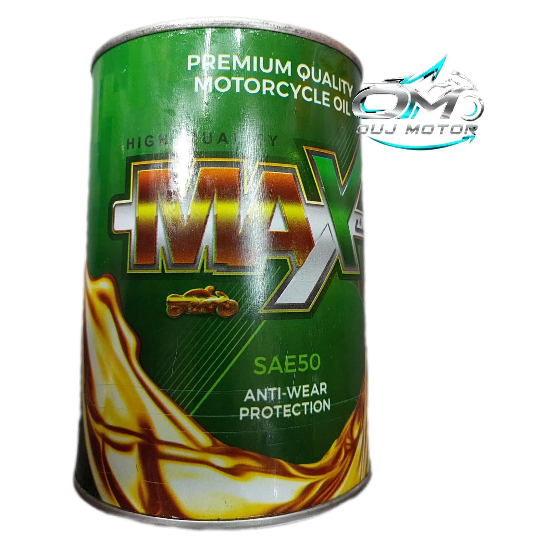 روغن موتورسیکلت مکث (MAX) حجم ۱ لیتر قوطی فلزی