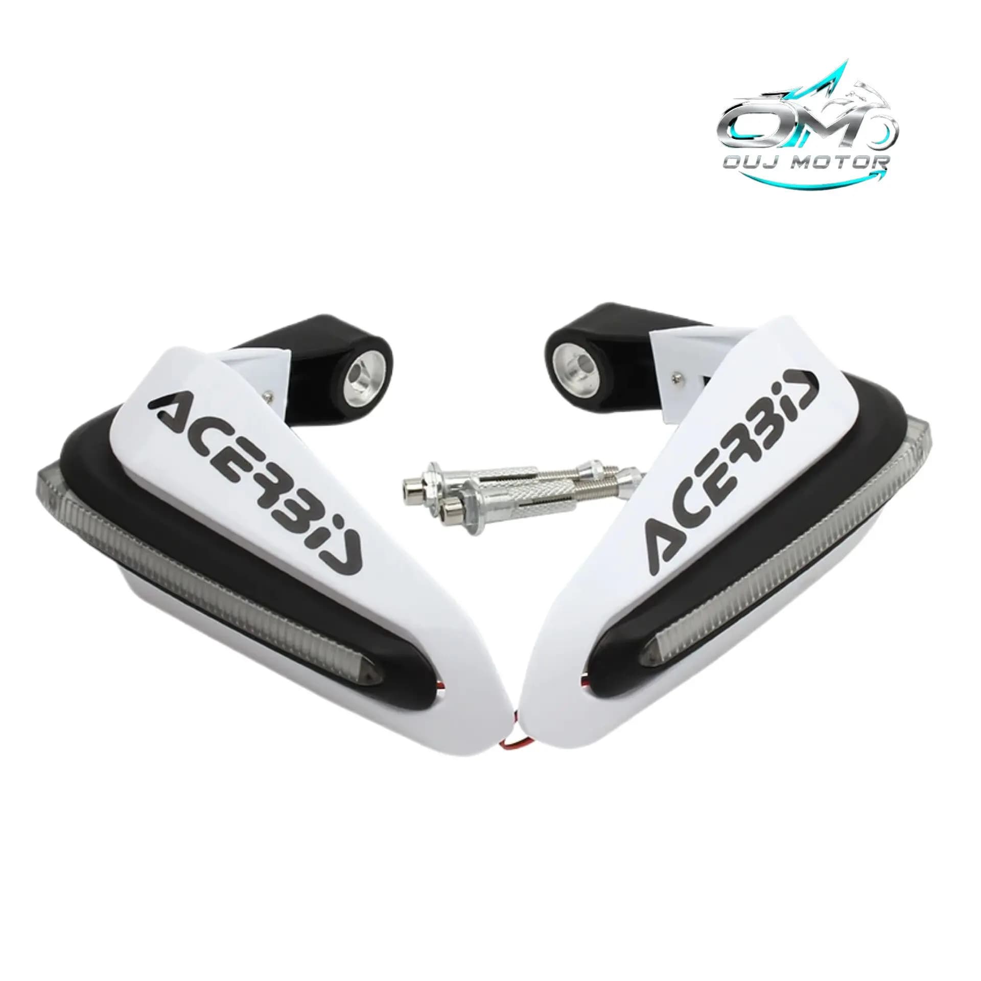 هندگارد چراغدار سفید اکربیس (Acerbis)