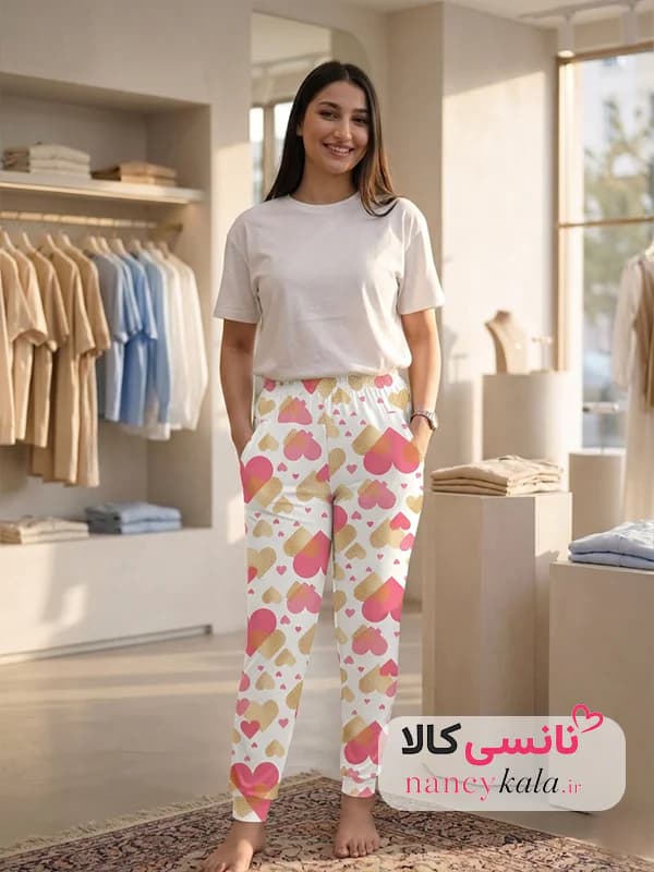 شلوار راحتی زنانه نرم و لطیف طرح 1 فری سایز 36 تا 50
