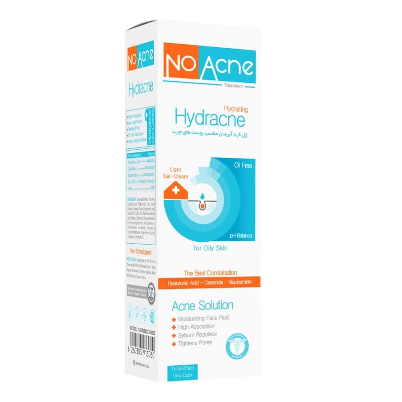 ژل کرم آبرسان پوست چرب و جوشدار نو آکنه مدل Hydracne حجم 40ml — تصویر ۳