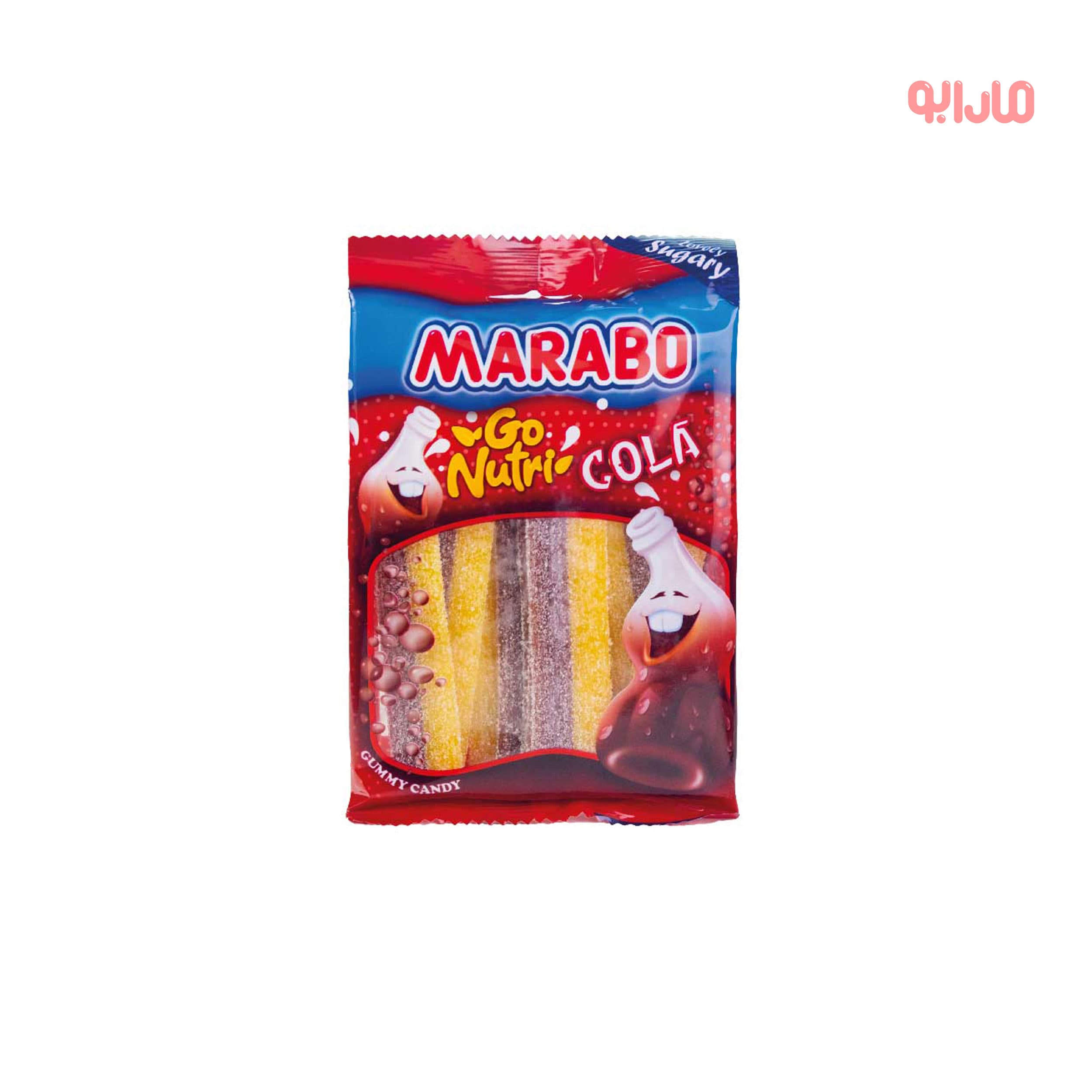 پاستیل مارابو ایستاده پاکتی نواری با طعم کولا — تصویر ۲