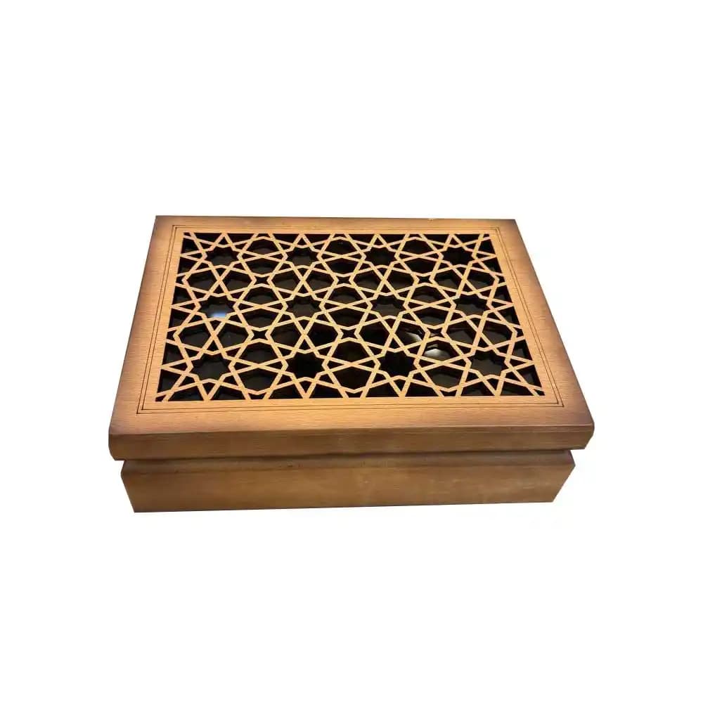 جعبه چوبی تزئینی با طرح مشبک