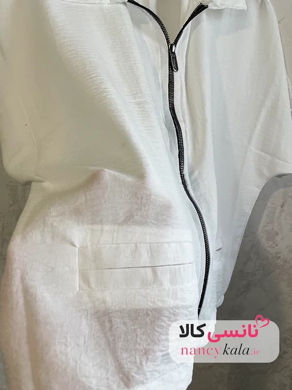 وست زنانه ترند سفید جیب فیلتو فری سایز 36 تا 48 — تصویر ۵