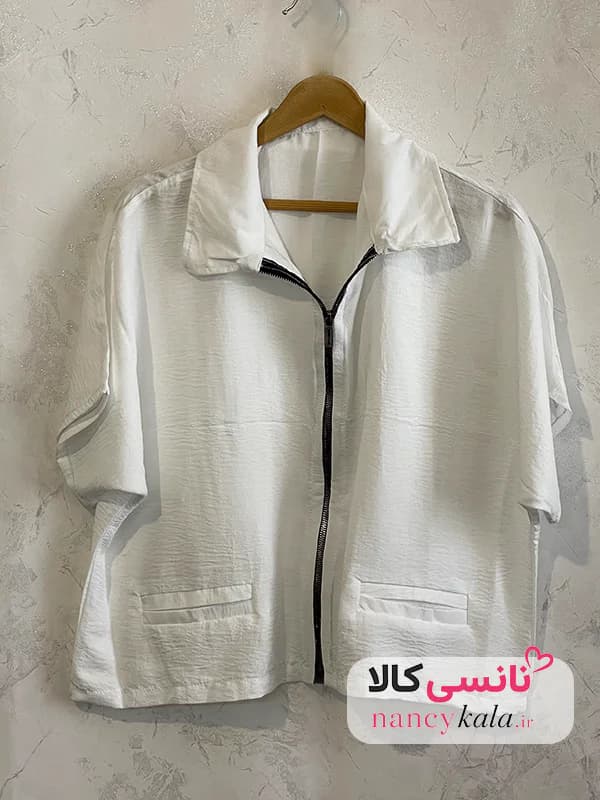 وست زنانه ترند سفید جیب فیلتو فری سایز 36 تا 48 — تصویر ۲
