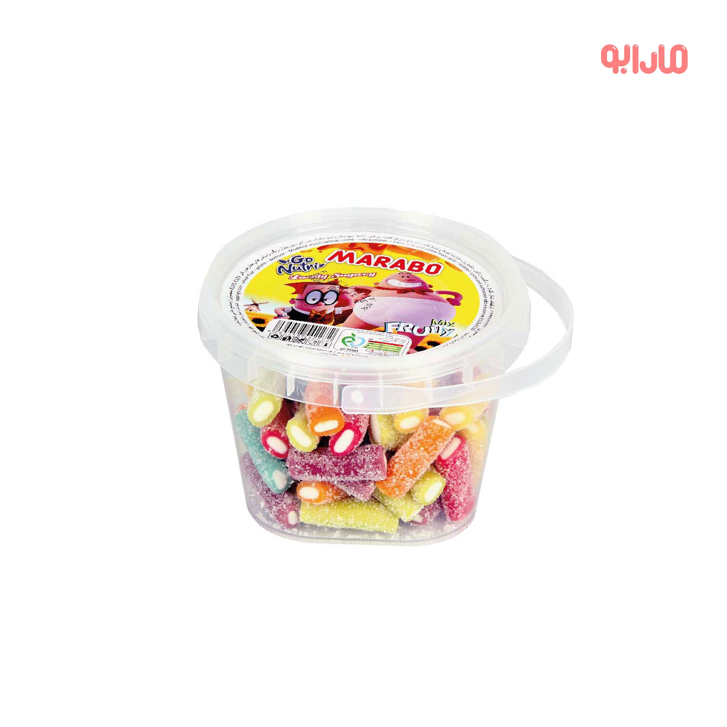 پاستیل مارابو لقمه شکری سطلی 225 گرمی