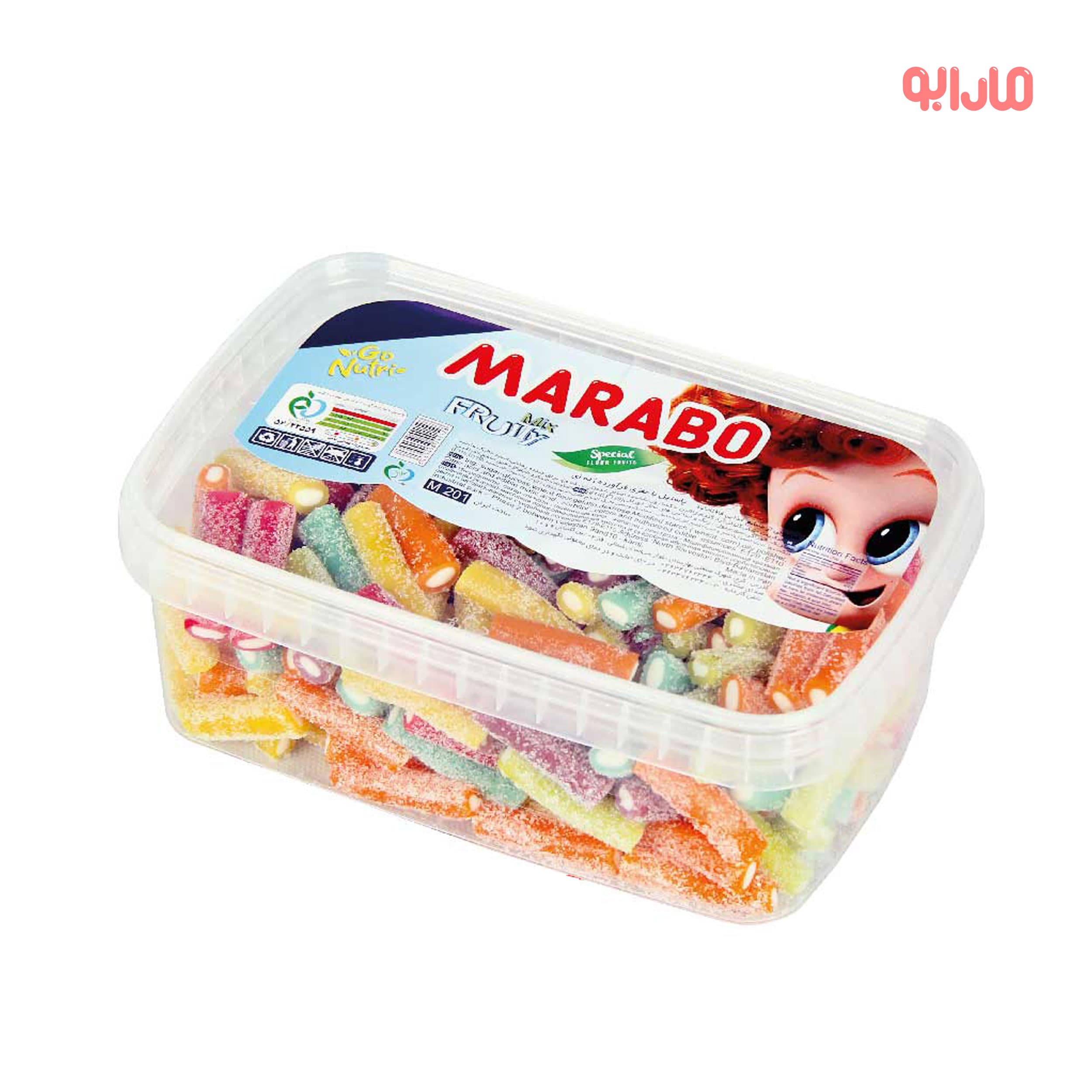 پاستیل مارابو لقمه شکری با طعم میوه ای 800 گرمی