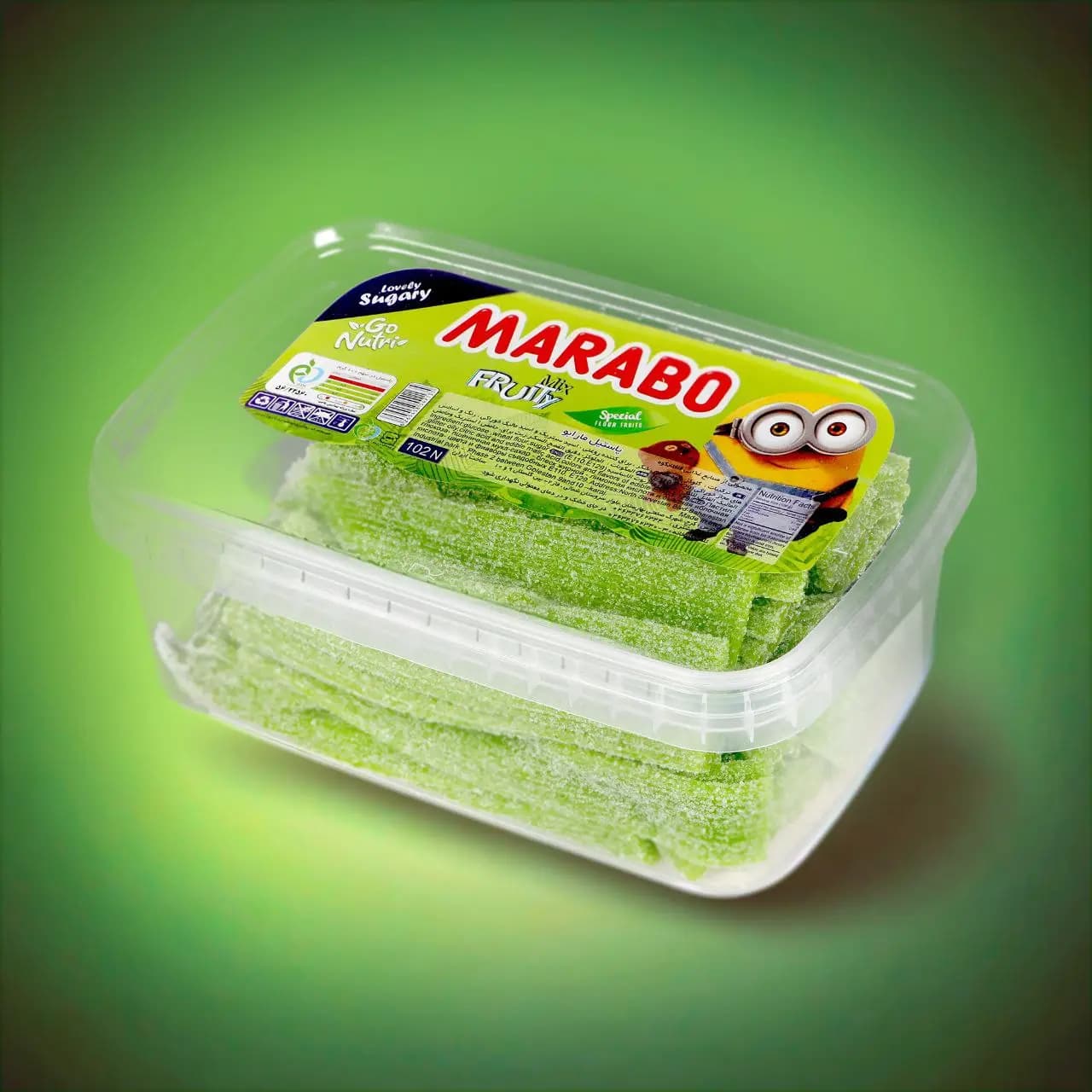 پاستیل مارابو نواری با طعم سیب ترش 900 گرمی — تصویر ۴