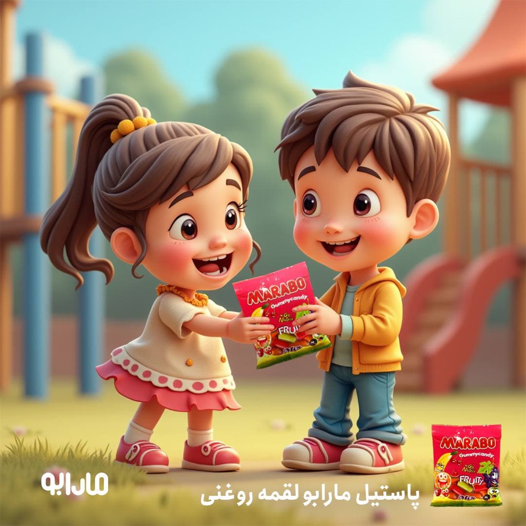 پاستیل مارابو لقمه روغنی پاکتی 50 گرمی — تصویر ۳