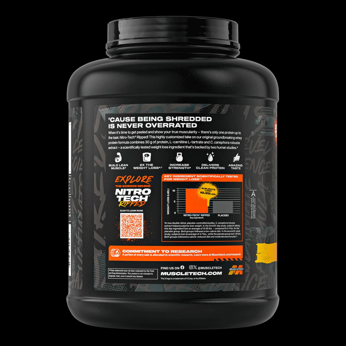 نیتروتک ریپد ماسل تک (MuscleTech Nitro Tech Ripped) | پروتئین وی ایزوله + چربی‌سوز قدرتمند — تصویر ۶