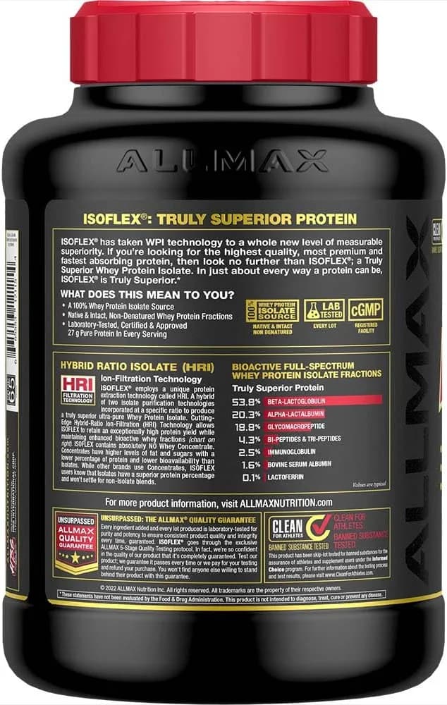 ایزوفلکس آل‌مکس (Allmax Isoflex) | پروتئین وی ایزوله — تصویر ۴