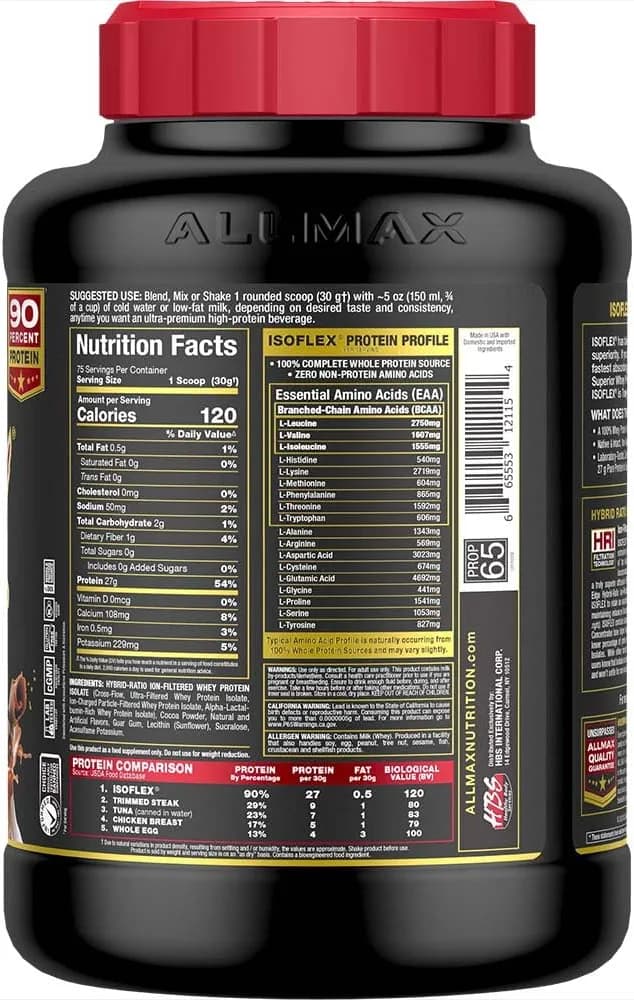 ایزوفلکس آل‌مکس (Allmax Isoflex) | پروتئین وی ایزوله — تصویر ۵