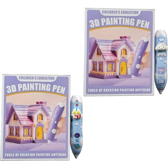 قلم جادویی نقاشی سه‌بعدی شارژی مدل 3D Pen