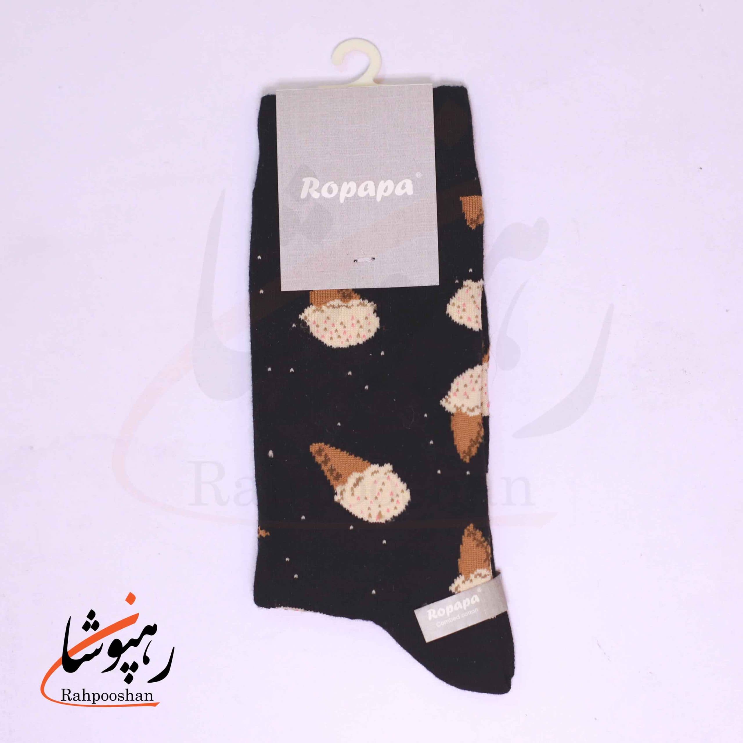 جوراب ساق بلند زنانه روپاپا (Ropapa) طرح رویای یخی (ice dream)