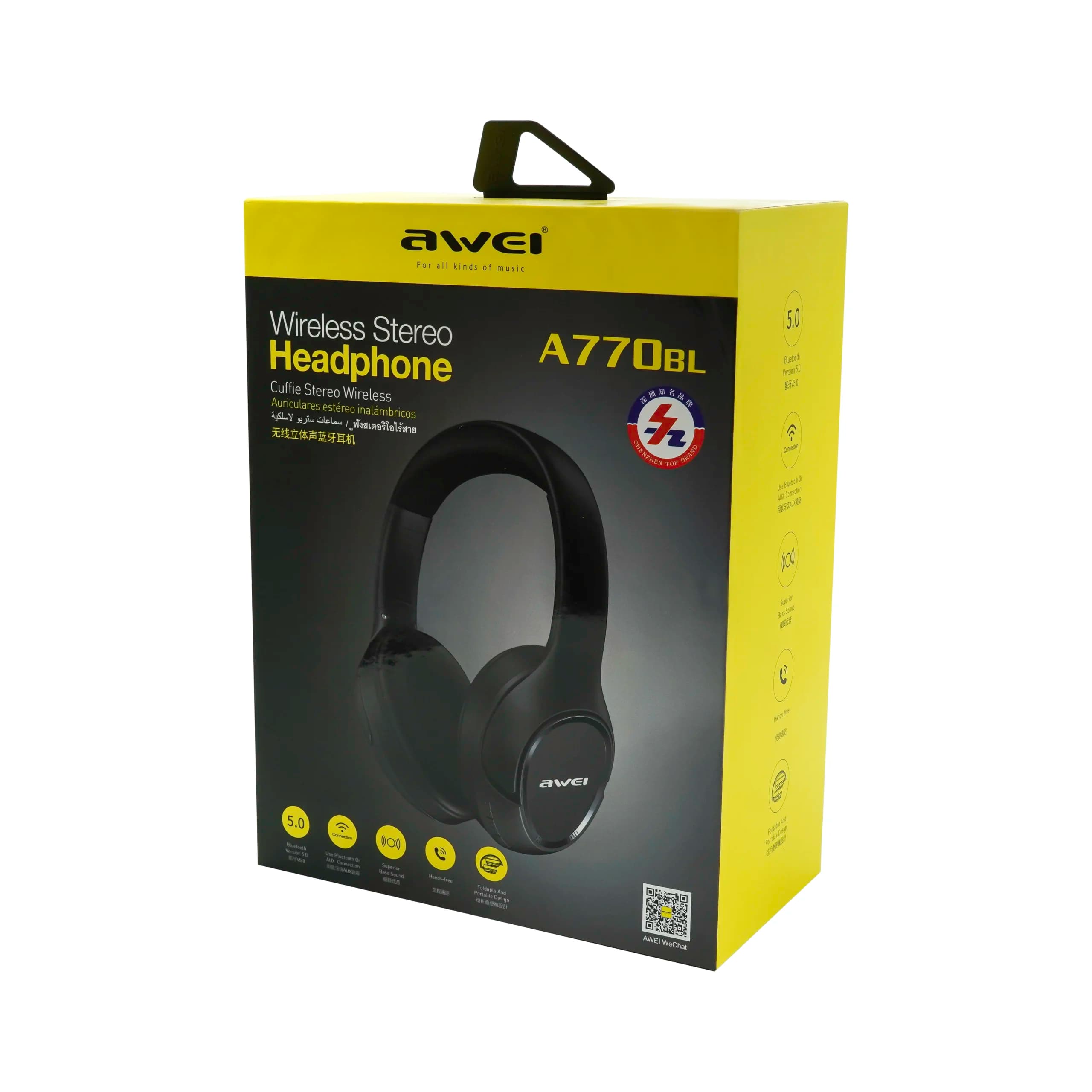 هدست بلوتوثی اوی (Awei) مدل A770BL | طراحی تاشو و میکروفون داخلی