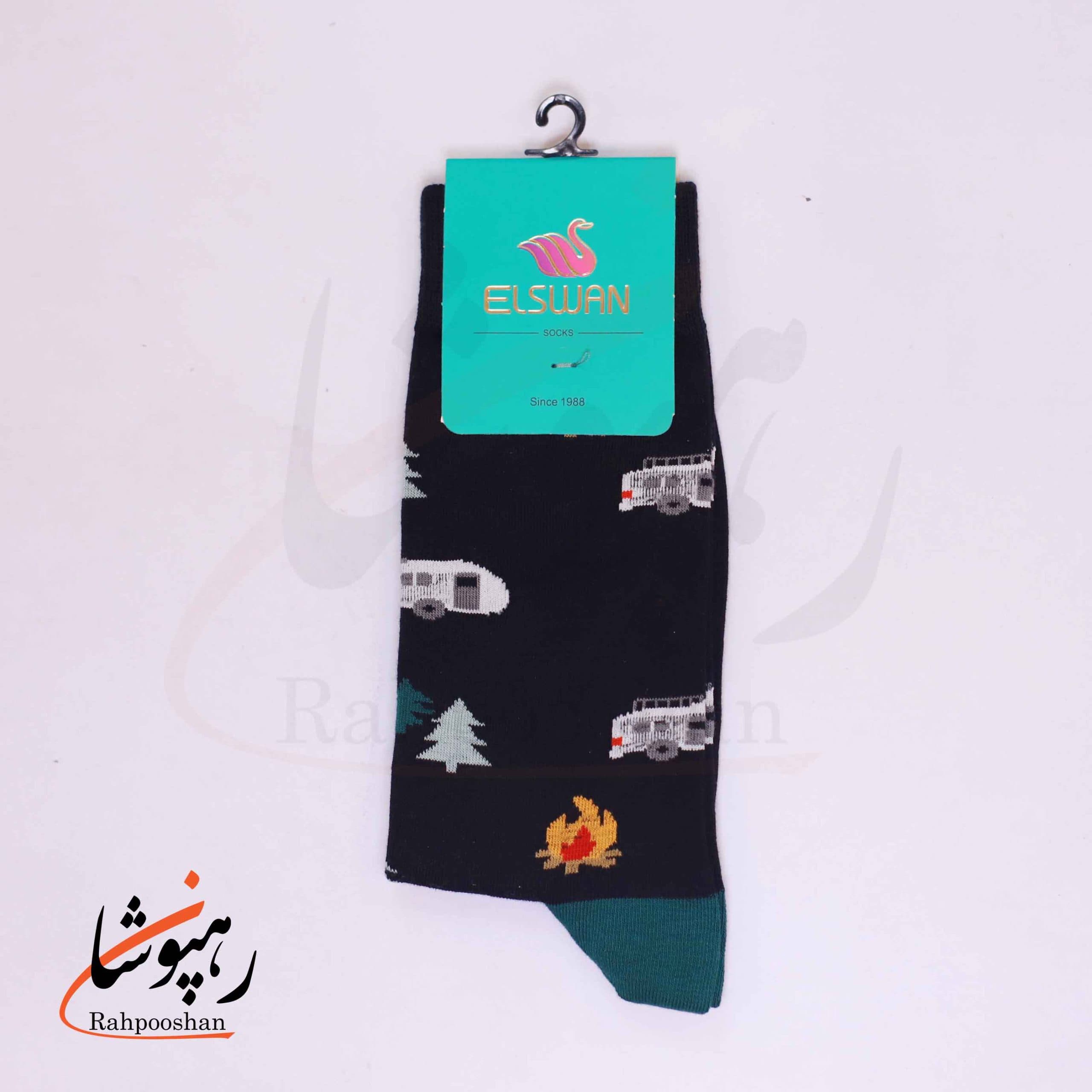 جوراب ساق‌دار طرح کمپ آرام السوان (ELSWAN)
