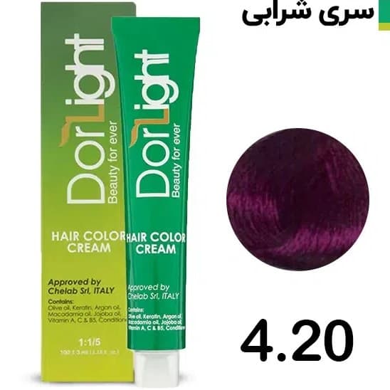 رنگ مو دورلایت گروه Purple حجم 100 میل – شماره 4.20
