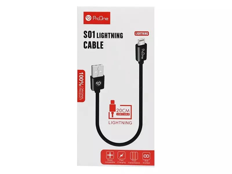 کابل شارژ و انتقال داده لایتنینگ پرووان ProOne S01- 20cm — تصویر ۳