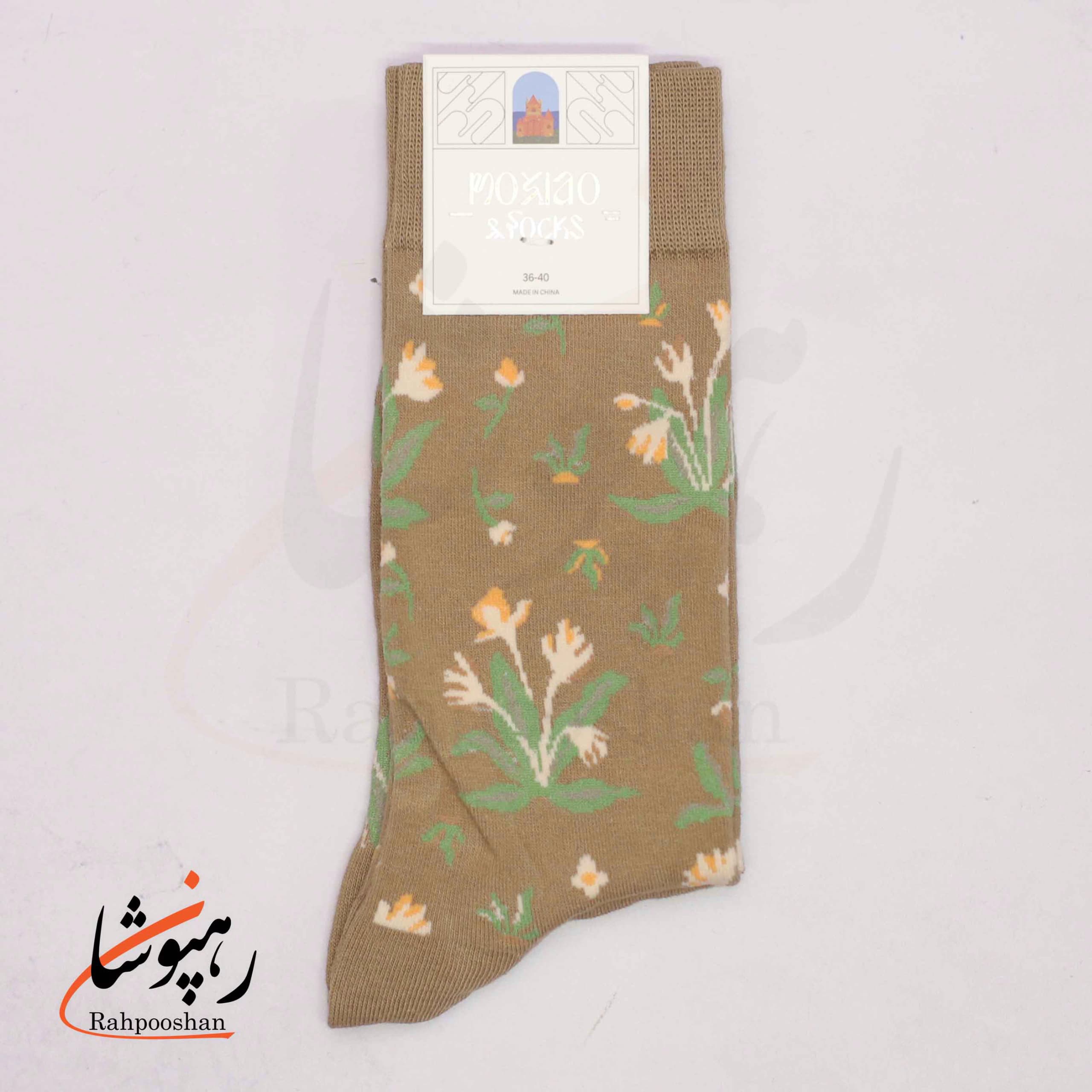 جوراب ساقدار موکسیائو (MOXIAO) طرح باغچه پر گل