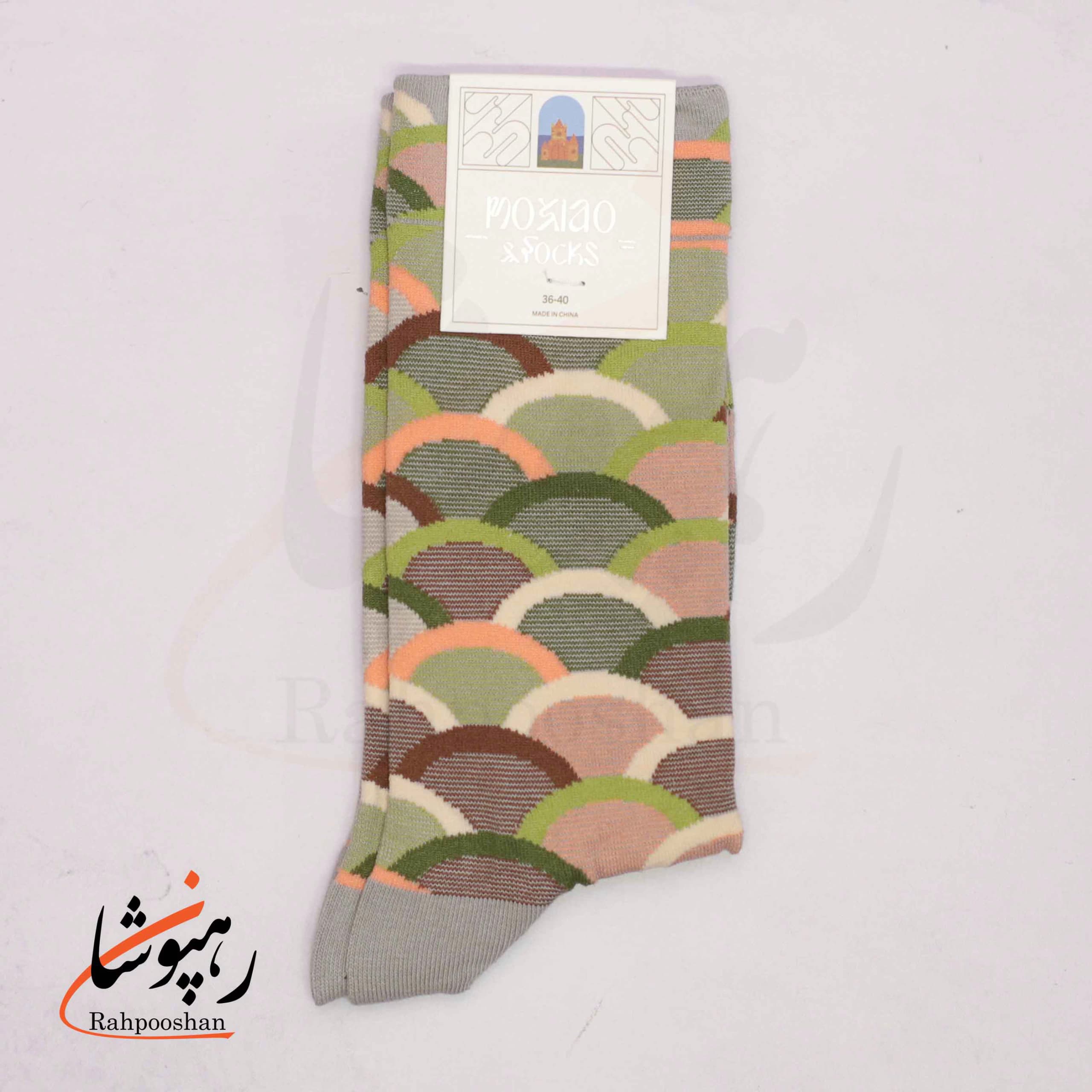جوراب ساقدار موکسیائو (MOXIAO) طرح دامنه های نیم دایره‌ای
