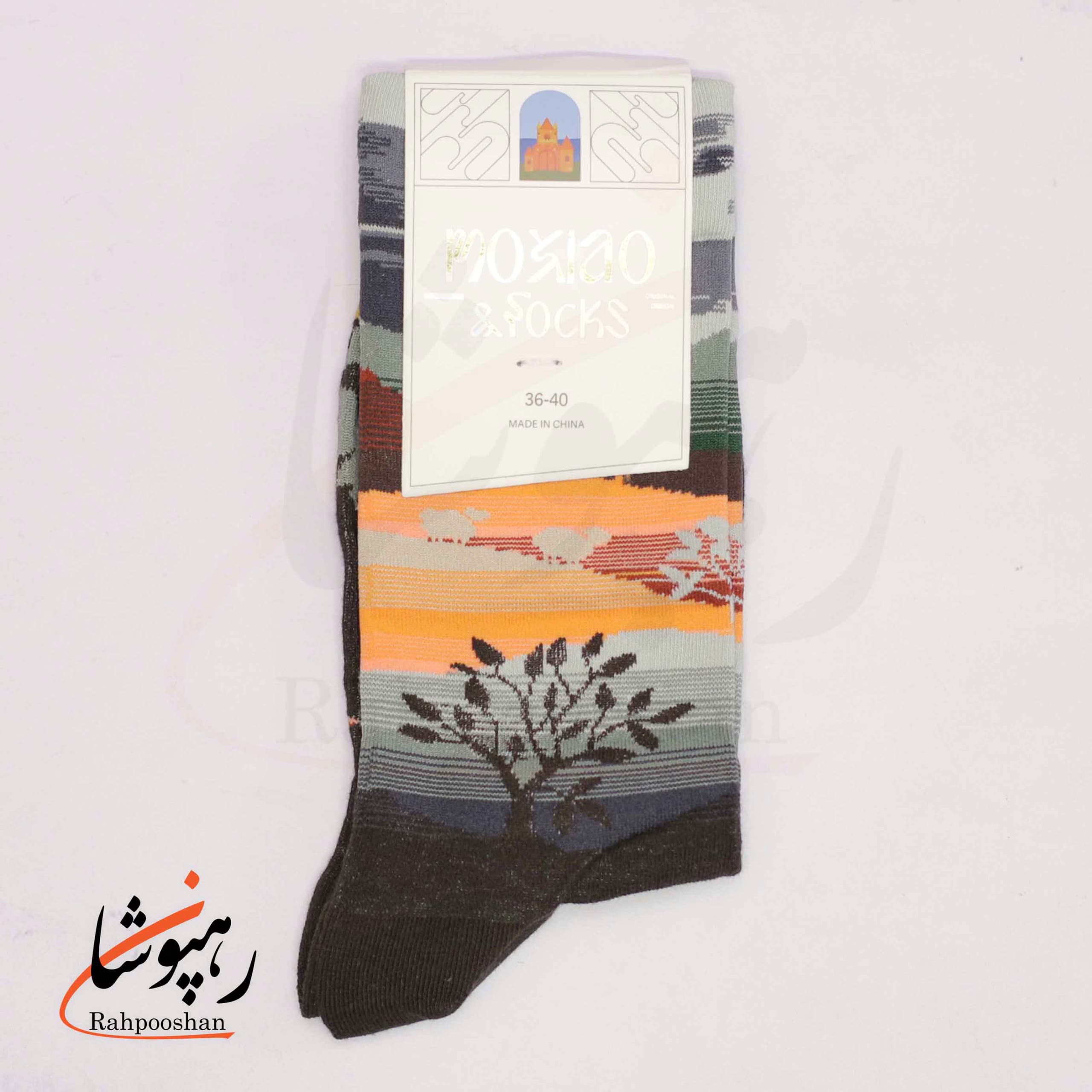 جوراب ساقدار موکسیائو (MOXIAO) طرح دشت رویایی