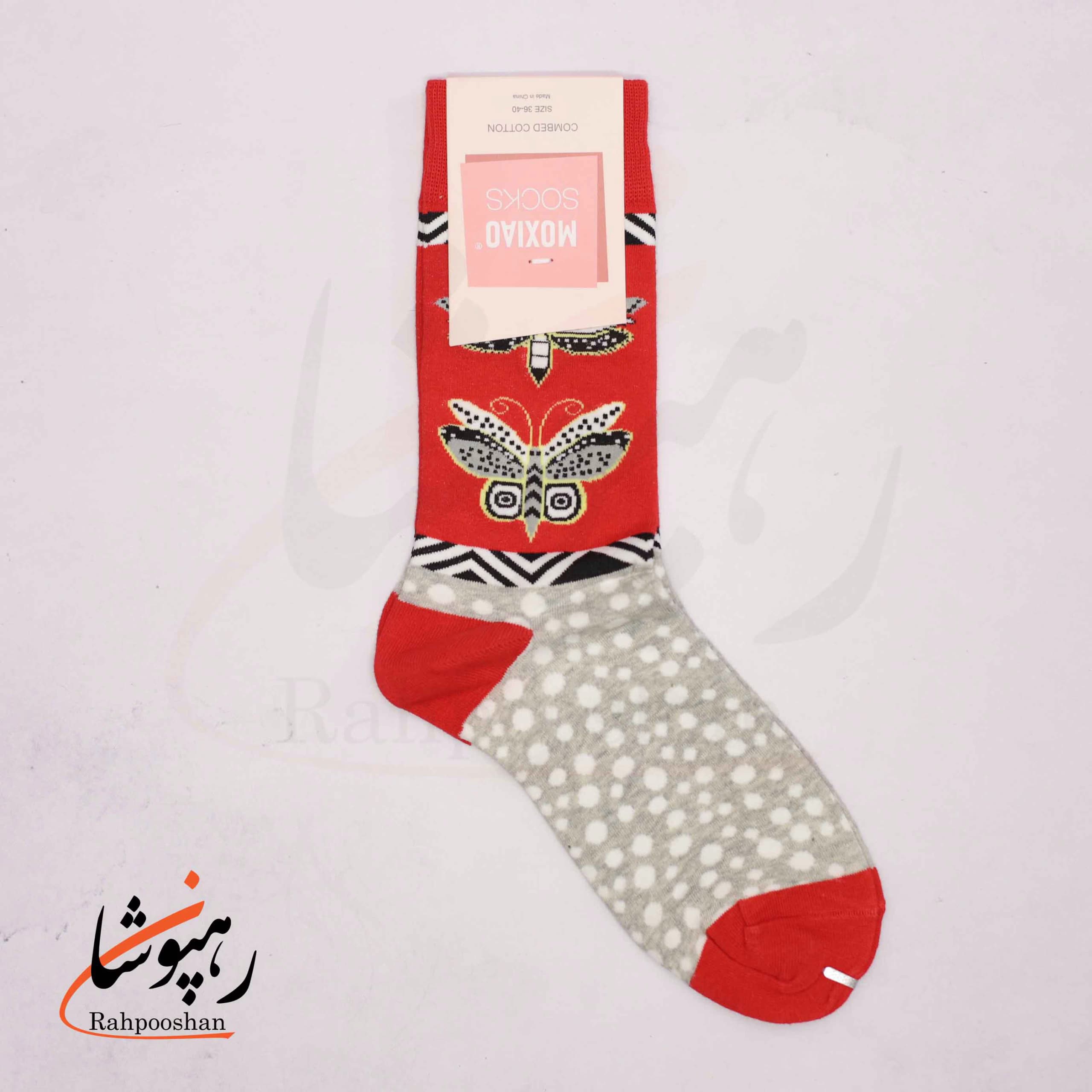 جوراب ساقدار موکسیائو (MOXIAO) طرح سنجاقکی — تصویر ۳